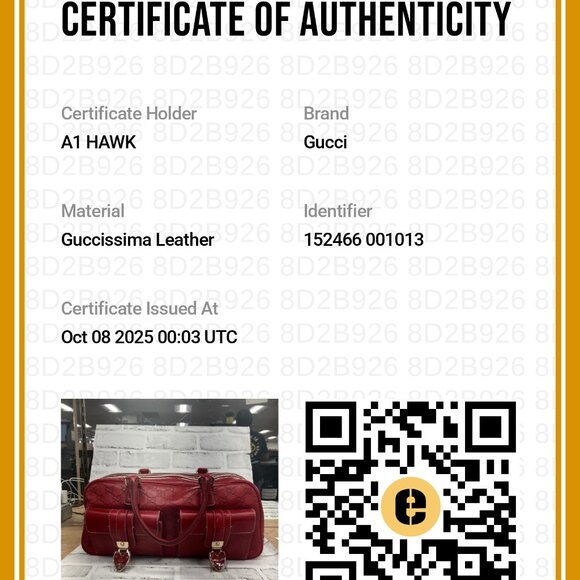 Gucci Boston Heart Lock Joy in Red Guccissima Leather Handbag - Picture 13 of 13